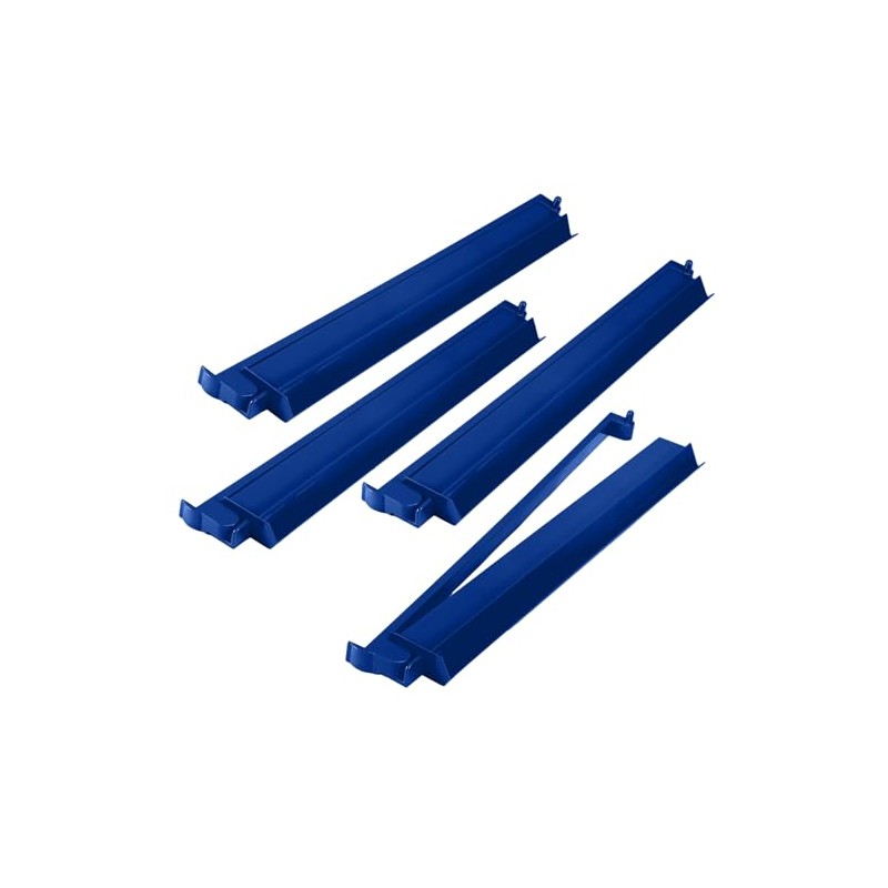 4 Pcs 18.7 Inch Dark Blue Acrylic Mahjong Tile Racks
