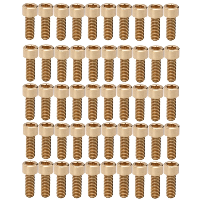 50Pcs Cap Hex Socket Screw Copper Fastener Hardware Tools Industrial