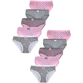 LOREZA ® Pack of 10 Girls' Cotton Briefs Various Designs 92-170, Model 6