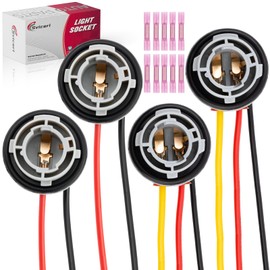 Svicari Standard 1156 1157 BA15S BAY15D Light Bulb Socket Holder Pre-wired Sockets Automotive Turn Signal Tail Stop Rear Brake Running Light Base Harness Plugs Connectors(2PCS #1156 + 2PCS #1157)