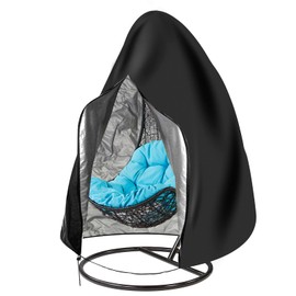Hanging Chair Cover Chair Cover 115 x 190 cm Dust Protection Swing Egg Chair Cover Floating Chair Cover Black Waterproof Protective Cover Egg Rocking Chair Swimming Chair Cover