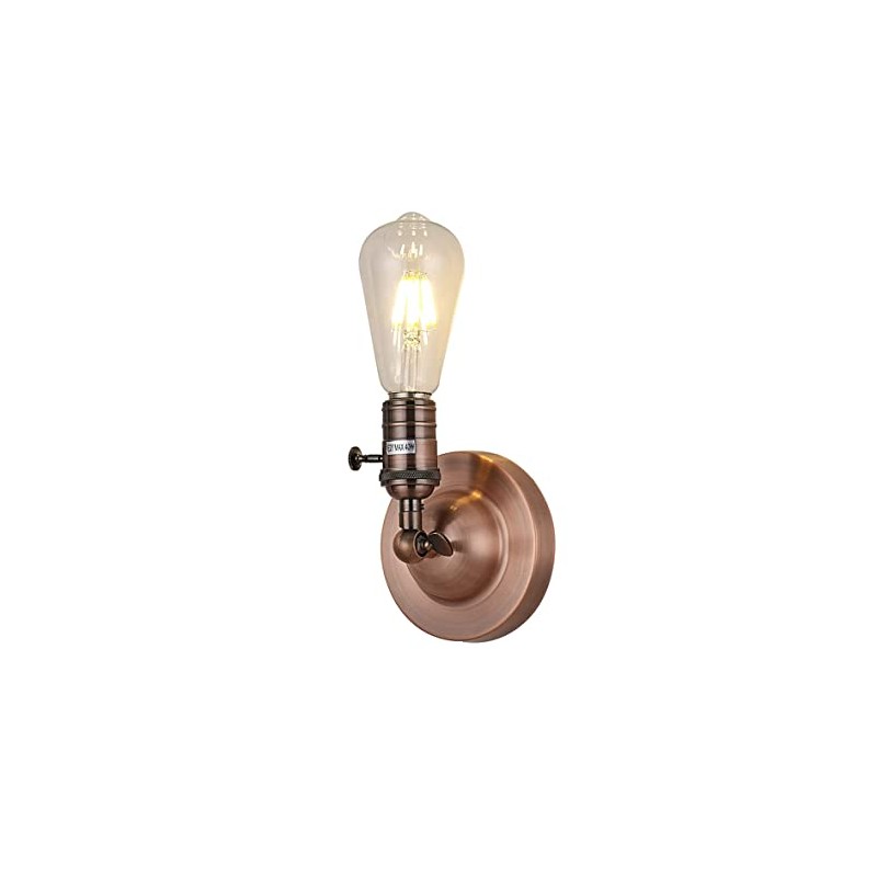 Loxton Lighting - Metal Plated Vintage Wall Sconce with on/Off