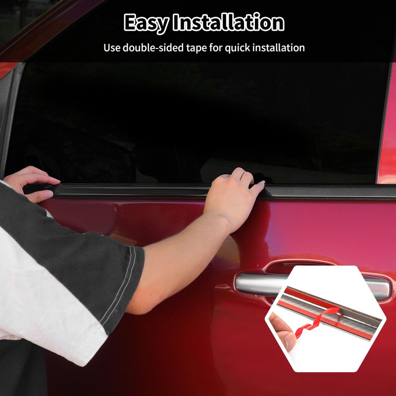 Polished Stainless Steel Chrome Window Sill Trims Compatible with 2014-2018