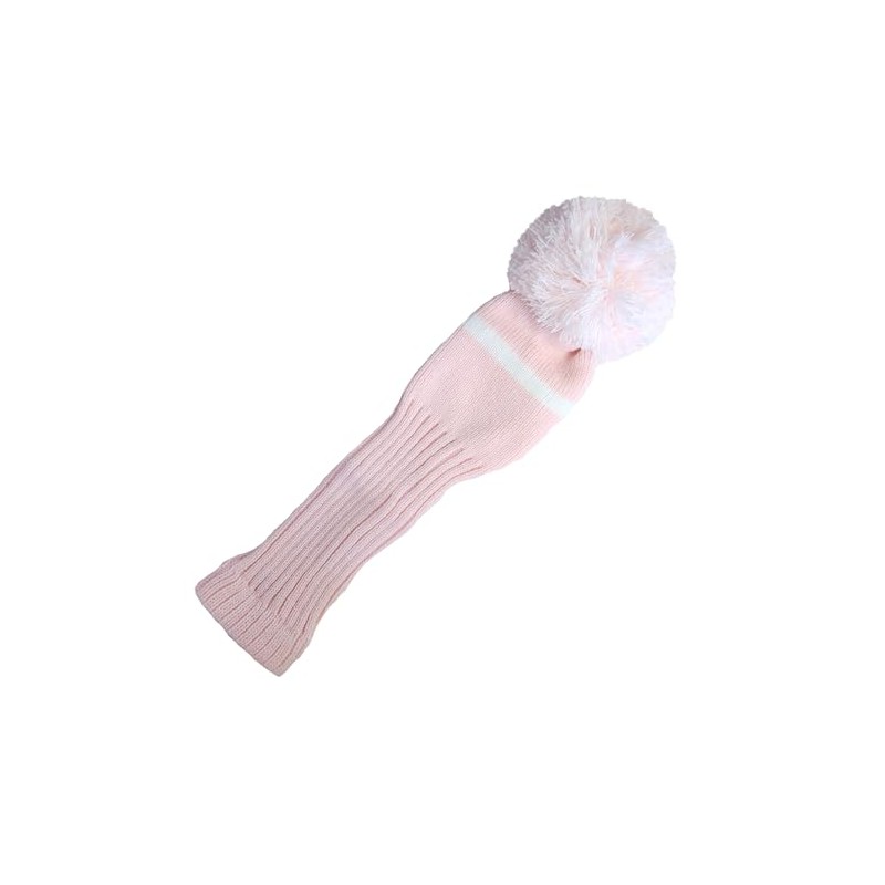 Classic Knit Spandex Pom Pom Golf Headcovers for Drivers, Fairway