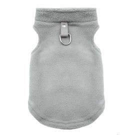 Petitebelle Plain Single Color Fleece Puppy Dog Sweaters (Gray, Small)