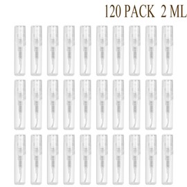 Mini Clear Plastic Spray Bottle Portable Cute Perfume Mouthwash Atomizer for Cleaning, Travel, Essential Oils, Perfume (120, 2ml)