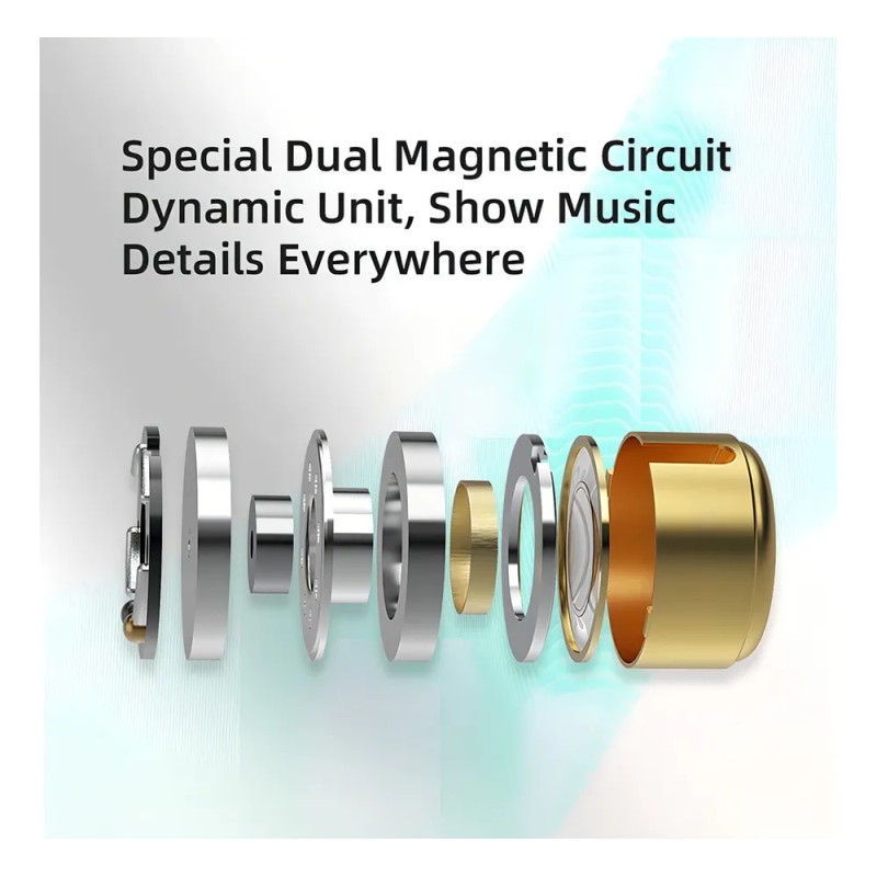 Audífonos in-ear KZ EDX Pro Gamer Con Micrófono color negro