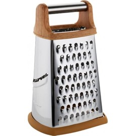 Kitchen Grater Square Grater Made of Stainless Steel with Non-Slip Base 22 cm High 4 Grating Surfaces Grater for Vegetables, Fruits, Cheese, Stainless Steel Grater, Grater, Slicer