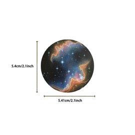 50Pcs Transparent Astronomy Stickers for Scrapbooking PET Cartoon Celestial Sticker Planet Space Stickers Colorful Galaxy Moon Sticker for Journaling Scrapbooking Favors Cosmic Decals (Space)