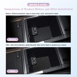 LUWU for 2025 Palisade Accessories - for 2023 2024 2025 Hyundai Palisade SE/SEL/XRT/Limited/Calligraphy Door Slot Mats Cup Holder Insert Coaster Center Console Liners Mats Black Trim - 13 PCS/Sets