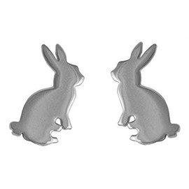 Animal jewellery Rabbit studs For Women Stud Earrings In Sterling Silver Rabbit Accessories Cute Fun Bunny Animal Girls Daughter Present Handcrafted in the UK