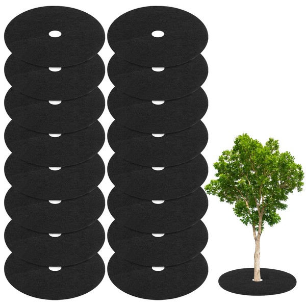 M METERXITY 16 Pack Non Woven Tree Cover Rings,12.5 Inch