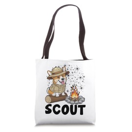 Corgi Dog Scout Camping Scouting Scouts Camper Tote Bag