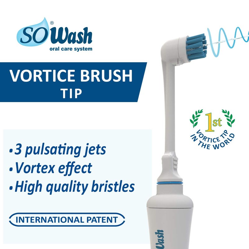 Sowash Vortice Brush Replacement Brushes for SoWash Oral Irrigator Hard