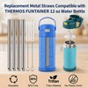 Metal Straws for Thermos Funtainer 12 oz Water Bottle, Stainless