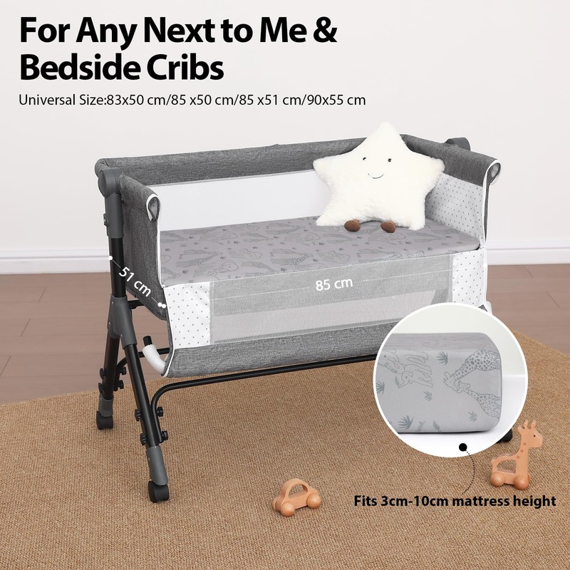 Unnivoll Next to Me Crib Sheets 51 x 85 cm