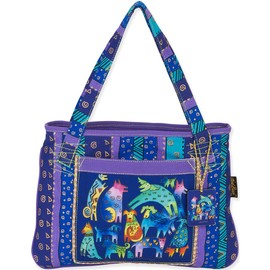 Laurel Burch Medium Tote 15"X11", Mythical Dogs
