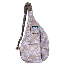 KAVU Original Rope Bag Sling Pack with Adjustable Rope Shoulder Strap - Beach Doodle