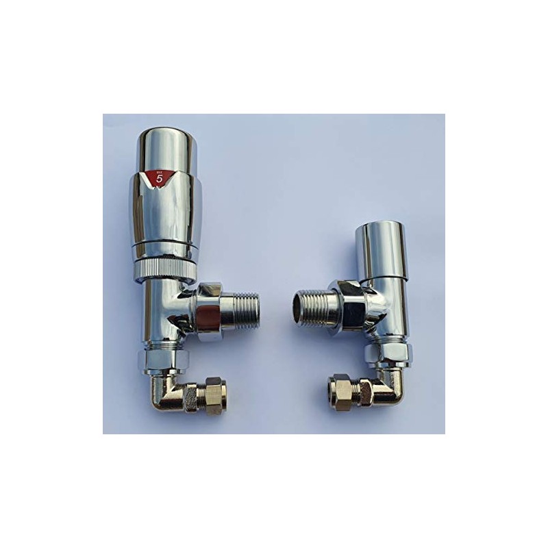 Greened House 15mm to 8mm 90 Degree Elbow Radiator Valve