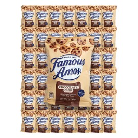 Famous Amos - 2oz Bags, Pack of 42, Chocolate Chip Cookies Individual Bags of Famous Amos