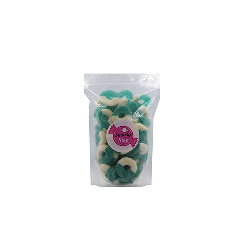 Smarty Stop Gummy Rings (Blue Raspberry, 1 Pound (Pack Of
