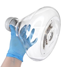 Eisco - Pack of 1, 3L Sterile PETG Erlenmeyer Flask, Vented, Flat Bottom, Lab-Grade, Gamma Sterilized, USP Class VI, Ideal for Cell Culture, Biopharmaceutical Processing, Chemical Storage