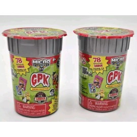 Lot Of 2 New Garbage Pail Kids Wacky Micro Figure Mini Collection Trash Cans GPK