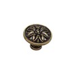 binifiMux 6pcs Vintage Flower Drawer Pulls Knobs, Flower Embossing, Bronze