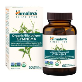Himalaya Himalaya Organic Gymnema, 60 Caplets, Helps Maintain Normal Blood Glucose Levels, USDA Certified Organic, Non-GMO, Gluten Free Supplement, 700 mg, 1 Month Supply