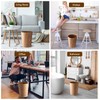 Threehoney 2 Pack 2.3 Gallons Wood Trash Can Wastebasket Natural