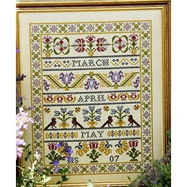 HS Counted Cross Stitch Sampler Kit – Spring Band Sampler