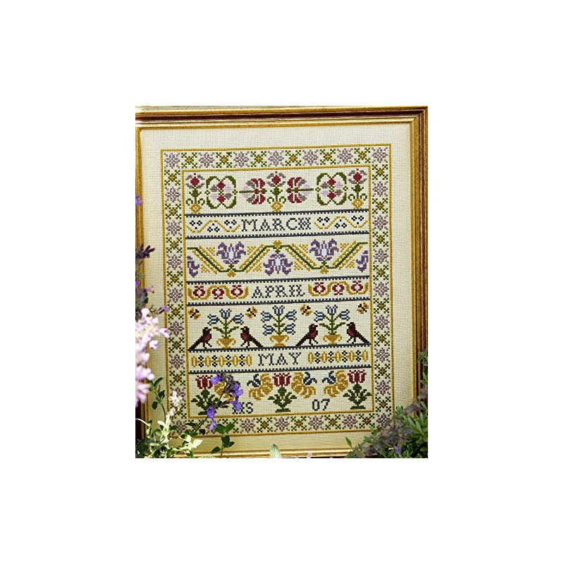 HS Counted Cross Stitch Sampler Kit – Spring Band Sampler