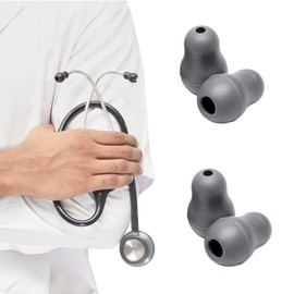 Littman Stethoscope Ear Tips 4 Pack Litmann Stethoscope Parts Soft Sealing Stethoscope Ear Tip for Stethoscope Suitable for Many Stethoscopes Flexible and Comfortable Silica Gel (Gray)