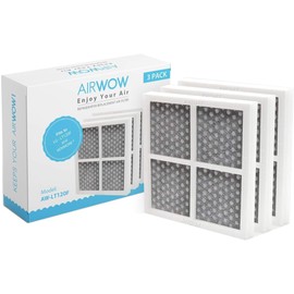 AIRWOW Replacement 3 Pack Air Filter for Refrigerators, Compatible with LG LT120F, ADQ73214404, 469918, Improves Freshness, Air Quality and Odor Control (3, White-Pro)