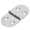 4PCS Door Hinge Silver 4 Holes 316 Stainless Steel Oval