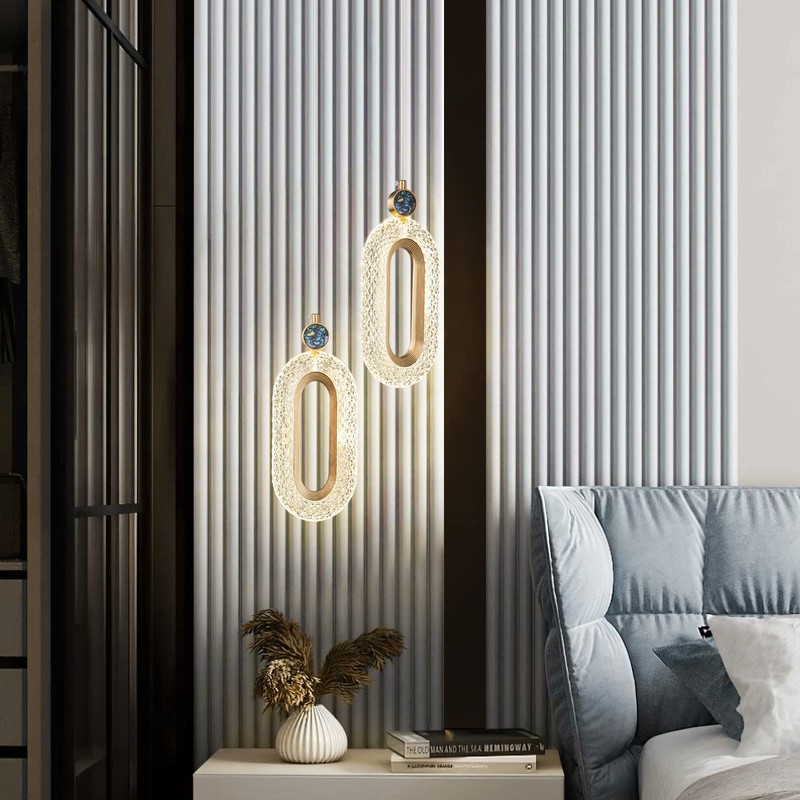 zhllmq Pendant Lighting for Kitchen Island LED Dimmable Modern Gold