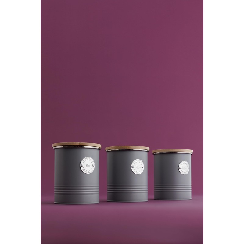 Typhoon Living Tea Storage Canister, Grey, 1400.731V, 1 Litre