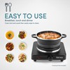 Aroma Housewares AHP-303 Single Burner Hot Plate, Metal, Black
