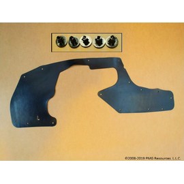 Left Side Splash Shield with Clips for Toyota Tacoma 1995-2004 All Models (Fender Liners, Aprons, Shields, Splash Guards, Skirts, Guards, Seals, Splash Seals) H