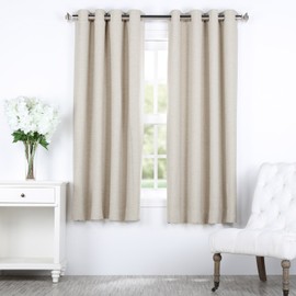 HPD Half Price Drapes BOCH-PL4201-63-GR Bellino Grommet Blackout Room Darkening Curtain (1 Panel), 50 X 63, Oat Cream