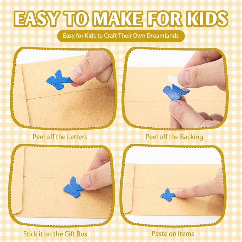 910Pcs Foam Letter Stickers, Foam Letters for Crafts of Adhesive