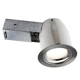 BAZZ 320LAA Flex Recessed LED Lighting Kit with GU10 Bulb Included, Aluminum, Brushed Chrome, 3" (343L9B)