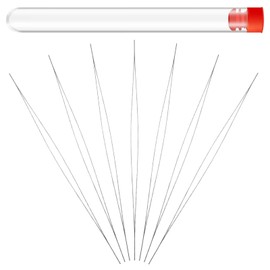 10PCS Seed Beads Needles Big Eye Beading Needles Bulk Needles Big Eye Collapsible Beading Needles with Bottle for Jewelry Making