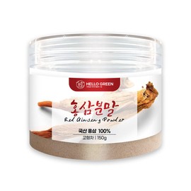 Hello Green Korean Red Ginseng Powder 150g (Container) / 헬로우그린 국산 홍삼 분말 가루 150g(통)