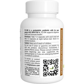 BiOptimizers BiOptimizers P3-OM Proteolytic Prebiotics & Probiotics Supplement | Lactobacillus Plantarum for Digestive & Immune Health | Bloating & Gut Relief Support for Men & Women | 60 Vegan Capsules