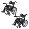 Set of 2 Plastic Toy Wheelchairs for Action Figures, Dioramas,