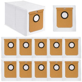 12 Pack Dust Bags for Eufy L60 / L60 SES / L50/ L50 SES Robot Vacuums Cleaner, 3.0L Large Capacity Vacuum Bags Compatible with Haier H9+, Conga Home 1000, 8090 Ultra, 9090 AI