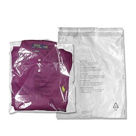 100 CLEAR TRANSPARENT PLASTIC SELF SEAL GARMENT CLOTHING RETAIL PACKAGING BAGS WITH SAFETY WARNING FBA APPROVED UK STORE 247 (10'' x 12'')