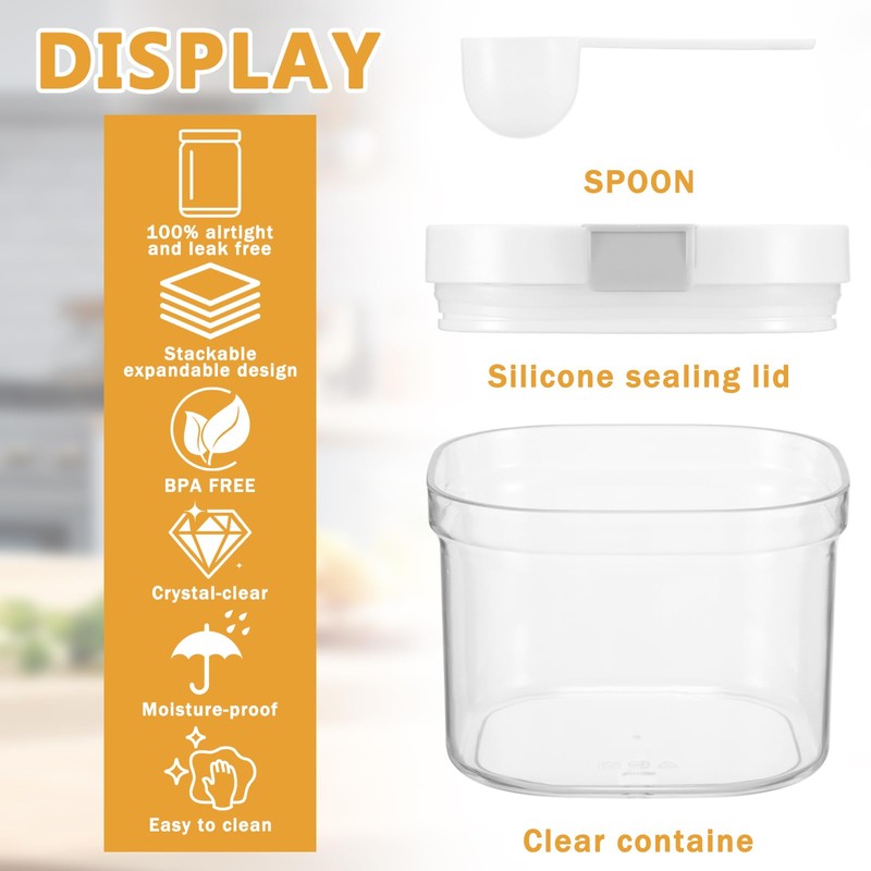 FMOACEN 27 oz Protein Powder Container with Measuring Spoon Airtight