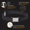 HOLD’EM Kids Belts for Boys Silver Square Buckle - Black